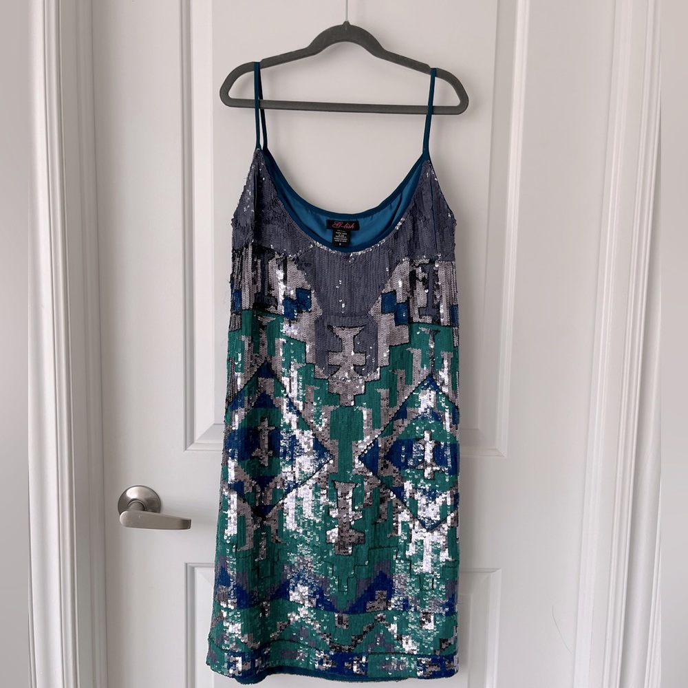 G-Lish Sequin shift dress- worn once! Size S. Amazing condition and so sparkly!!